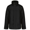 Férfi rejtett kapucnis kabát levehető ujjakkal, Kariban KA693, Black-XL