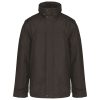 Férfi rejtett kapucnis kabát levehető ujjakkal, Kariban KA693, Dark Grey-2XL