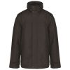 Férfi rejtett kapucnis kabát levehető ujjakkal, Kariban KA693, Dark Grey-3XL