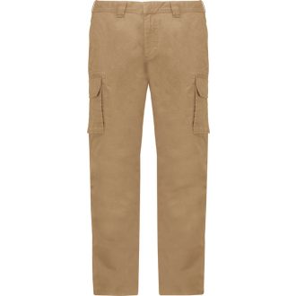 Férfi oldalzsebes sztrecs nadrág, Kariban KA744, Camel-38