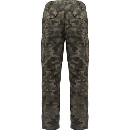 Férfi oldalzsebes sztrecs nadrág, Kariban KA744, Olive Camouflage-38