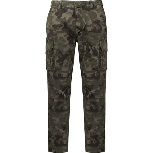 Férfi oldalzsebes sztrecs nadrág, Kariban KA744, Olive Camouflage-38