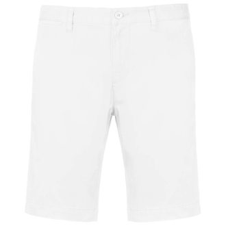 Férfi mosott hatású bermuda, Kariban KA750, White-38