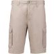 Férfi pamut bermuda sok zsebbel, Kariban KA755, Beige-42