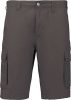Férfi pamut bermuda sok zsebbel, Kariban KA755, Light Charcoal-38