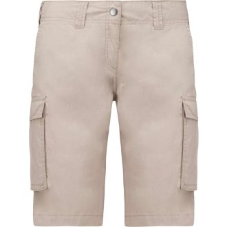 Női pamut bermuda sok zsebbel, Kariban KA756, Beige-36