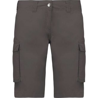   Női pamut bermuda sok zsebbel, Kariban KA756, Light Charcoal-34