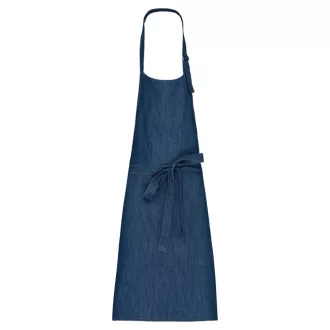   Uniszex hosszú kötény fémcsatos nyakpánttal, Kariban KA8000, Denim-U