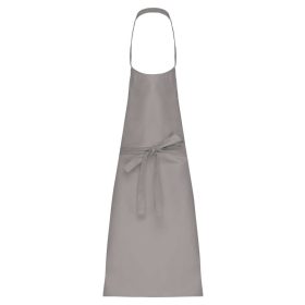   Uniszex hosszú kötény fémcsatos nyakpánttal, Kariban KA8000, Light Grey-U