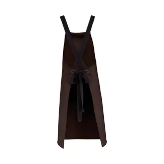   Uniszex organikus pamut hosszú kötény, Kariban KA8002, Chocolate-U
