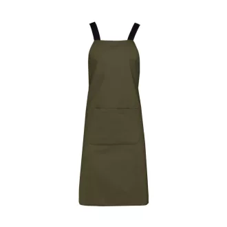   Uniszex organikus pamut hosszú kötény, Kariban KA8002, Mossy Green-U