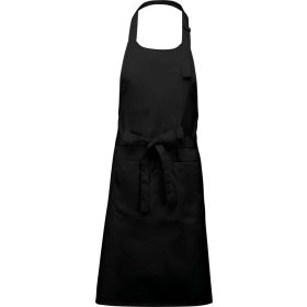   Uniszex fémcsatos magas hőmérsékleten mosható kötény, Kariban KA8010, Black-U