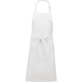   Uniszex fémcsatos magas hőmérsékleten mosható kötény, Kariban KA8010, White-U
