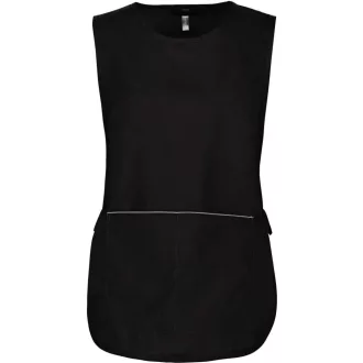 Női tunika nagy zsebbel, Kariban KA822, Black-S/M