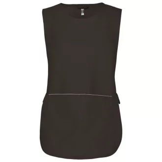 Női tunika nagy zsebbel, Kariban KA822, Chocolate-S/M