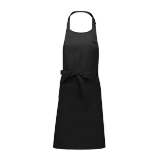   Uniszex pamut hosszú kötény fém csúszócsattal, Kariban KA885, Black-U