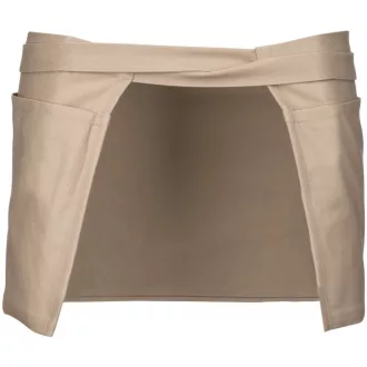   Uniszex pamut derekas rövid kötény sok zsebbel, Kariban KA886, Beige-U