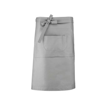   Uniszex kenguruzsebes derekas pamut kötény, Kariban KA887, Light Grey-U