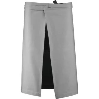   Uniszex kenguruzsebes derekas pamut kötény, Kariban KA887, Light Grey-U