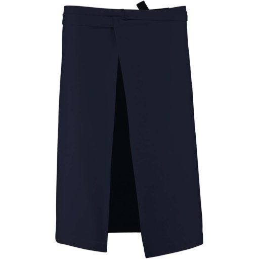 Uniszex kenguruzsebes derekas pamut kötény, Kariban KA887, Navy-U