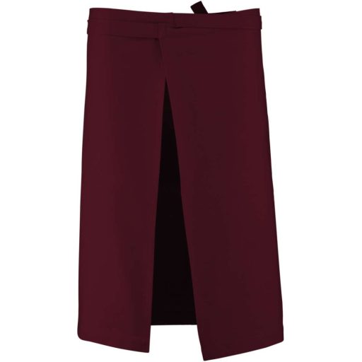 Uniszex kenguruzsebes derekas pamut kötény, Kariban KA887, Wine-U