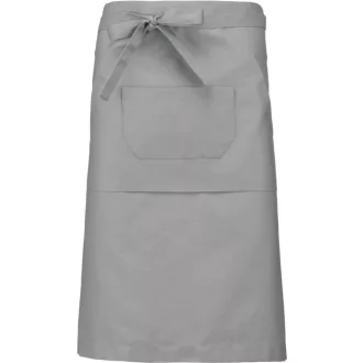   Uniszex derekas hosszú kötény sok zsebbel, Kariban KA897, Light Grey-U