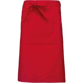   Uniszex derekas hosszú kötény sok zsebbel, Kariban KA897, Red-U