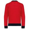 Gyermek kereknyakú pulóver karácsonyi mintával, Kariban KA9012, Cherry Red-4/6