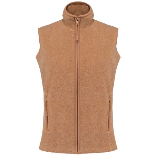 Női MELODIE polár mellény, Kariban KA906, Camel Heather-S
