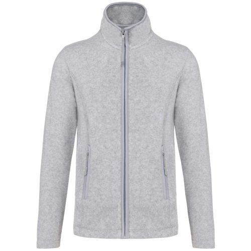 Női MAUREEN cipzáras polár pulóver, Kariban KA907, Ash Heather-XS