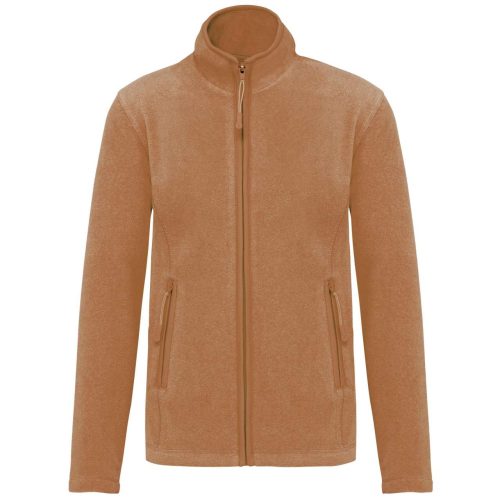 Női MAUREEN cipzáras polár pulóver, Kariban KA907, Camel Heather-S