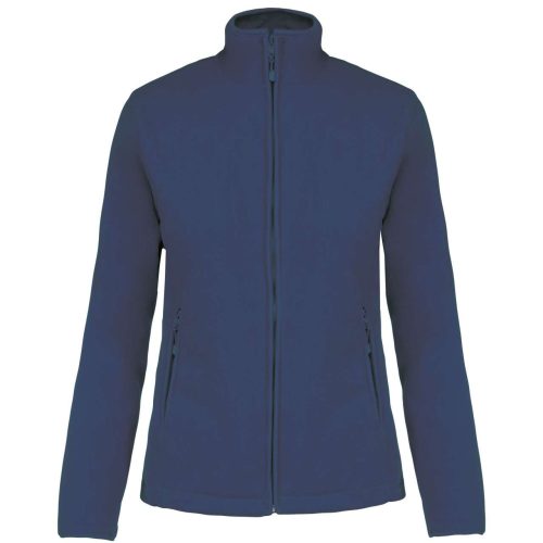 Női MAUREEN cipzáras polár pulóver, Kariban KA907, Deep Blue-XS