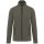 Női MAUREEN cipzáras polár pulóver, Kariban KA907, Green Marble Heather-XS