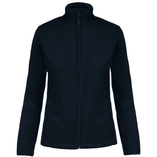 Női MAUREEN cipzáras polár pulóver, Kariban KA907, Navy-XS
