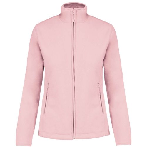 Női MAUREEN cipzáras polár pulóver, Kariban KA907, Pale Pink-XS