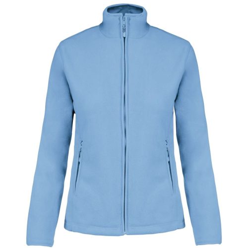 Női MAUREEN cipzáras polár pulóver, Kariban KA907, Sky Blue-2XL