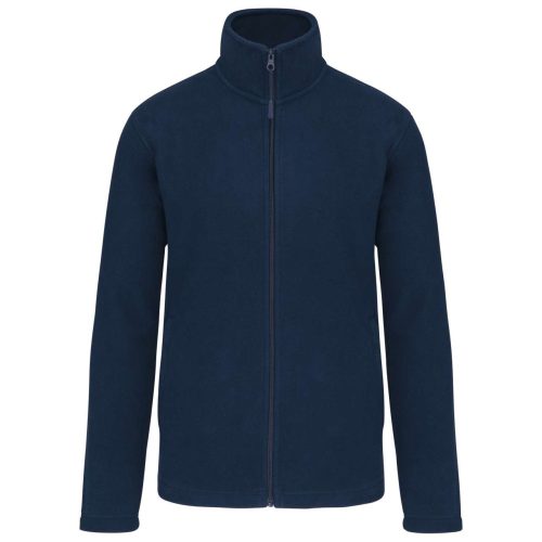 Uniszex cipzáras mikropolár pulóver, Kariban KA9102, Navy-XS