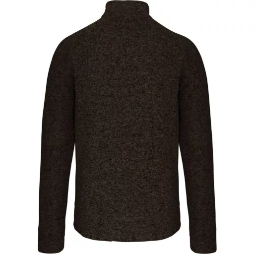 Férfi poliészter cipzáras dzseki, Kariban KA9106, Dark Khaki Melange-2XL