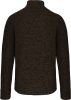 Férfi poliészter cipzáras dzseki, Kariban KA9106, Dark Khaki Melange-3XL