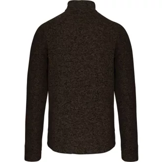   Férfi poliészter cipzáras dzseki, Kariban KA9106, Dark Khaki Melange-S