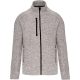 Férfi poliészter cipzáras dzseki, Kariban KA9106, Light Grey Mélange-M