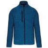 Férfi poliészter cipzáras dzseki, Kariban KA9106, Light Royal Blue Mélange-3XL