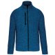 Férfi poliészter cipzáras dzseki, Kariban KA9106, Light Royal Blue Mélange-3XL