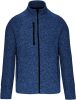 Férfi poliészter cipzáras dzseki, Kariban KA9106, Light Royal Blue Mélange-M