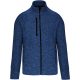 Férfi poliészter cipzáras dzseki, Kariban KA9106, Light Royal Blue Mélange-M
