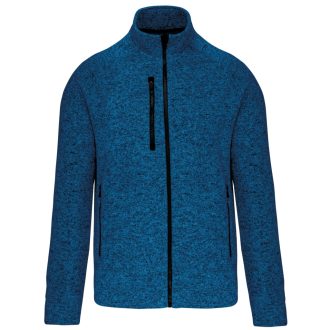   Férfi poliészter cipzáras dzseki, Kariban KA9106, Light Royal Blue Mélange-S