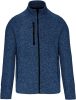 Férfi poliészter cipzáras dzseki, Kariban KA9106, Navy Melange-4XL