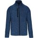 Férfi poliészter cipzáras dzseki, Kariban KA9106, Navy Melange-4XL