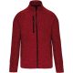 Férfi poliészter cipzáras dzseki, Kariban KA9106, Red Melange-3XL
