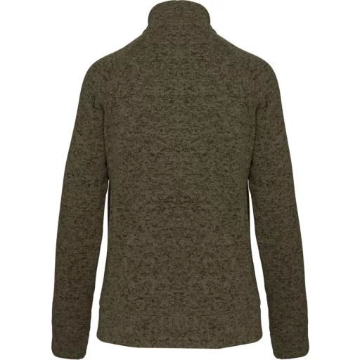 Női poliészter cipzáras dzseki, Kariban KA9107, Dark Khaki Melange-3XL